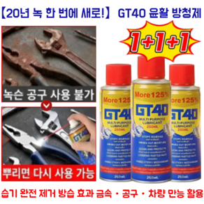 [20년 녹 한 번에 새로!]GT40 윤활 방청제 초강력부식 제거제 방수 금속공구 차량 만능 활용