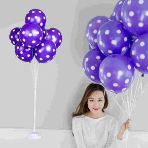 [라이프코치] 풍선꽂이장식세트130cm도트인쇄 생일 파티 풍선 장식