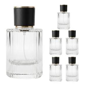 향수 공병 플로라 블랙캡 50ml 6개 모음 베이스 스크류타입 만들기 재료 용기 퍼퓸 스프레이 유리 DIY