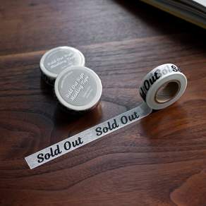 프로필파츠샵 SOLD OUT 솔드아웃 마스킹테이프 레터링 데코테이프 마테 15mm x 10M