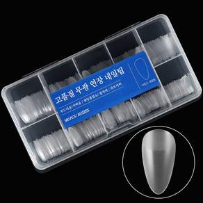 고급 인조네일팁 연장 네일팁 500pcs/박스 초박형 매트 투명 소프트핏 네일팁 풀팁/하프팁 겸용 살롱 전용