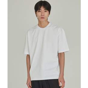 리우아 RIOOA 프리미엄 CP30 세미오버핏 반팔티 화이트