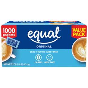 Equal 이퀄 제로 칼로리 스위트너 설탕 대체 감미료 1kg 1000개입