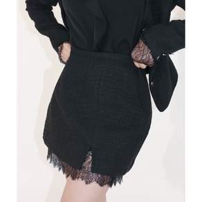 미미몽드(Mimi Monde) Vamp lace skirt (Tweed) 벰프 레이스 스커트 (트위드)