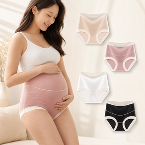 YU 모달 노라인 무압박 하이웨스트 임산부 팬티 4종 세트