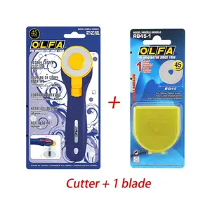 일본 오리지널 OLFA RTY-2/C 직경 45mm 원형 롤러 편고무줄 롤러 조립칼 가죽 재봉 롤러 스테인리스 칼날