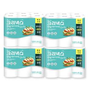 크리넥스 안심 키친타올 120매 4+2롤x4팩
