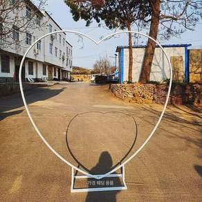 웨딩 소품 하트 프레임 인테리어 모양 철제 배경