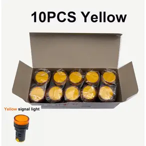 10pcs AD16-22DS LED 신호 전원 표시기 22mm 패널 마운트 신호 전원 표시 등 파일럿 램프 AC DC 12V 24V AD