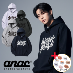어나더아카이브 후드티 로고 기모 오버핏 데일리 커플 + 랜덤 피규어 구성