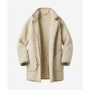 SUNDAY FRUIT MARKET MARKET FAUX SHEARLING JACKET BEIGE