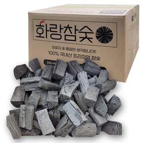 화랑 국산참숯 흑탄 M사이즈 대용량 바베큐숯