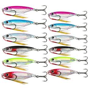 HOMEFISH 메탈지그 20g30g 12pcs세트 6색상+보관케이스 갈치 풀치 삼치 고등어 농어낚시