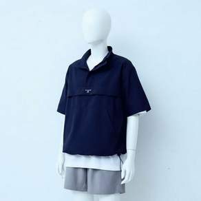 엘유브이엠 LUVM 레터링 아노락 집업 바람막이 점퍼 네이비
