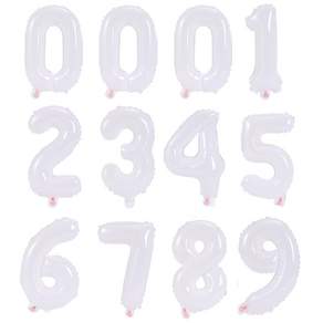 올리브파티 숫자 호일 풍선 40cm 12P 세트 기념일 백일 500일 1000일 촬영 소품