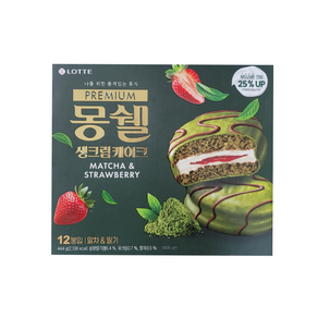 몽쉘 프리미엄 생크림 케이크 말차 스트로베리
