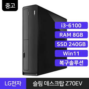 LG전자 사무용 중고 데스크탑 Z70EV i3-6100 8G Win11