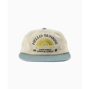 헬로 선라이즈 HELLO SUNRISE Washed Two Tone Arch Logo 6panel Cap Beige Khaki
