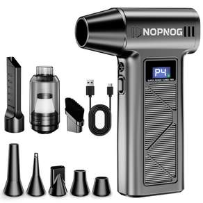 NOPNOG 초강력 무선 에어건 2in1 흡입 송풍 150000RPM 브러시리스 차량용 가정용 PC 캠핑 청소기 미니 핸디 송풍기