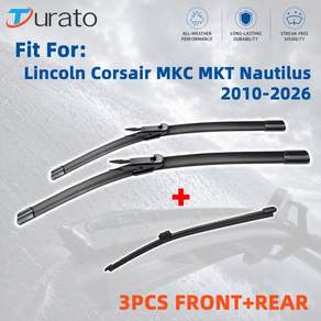 3pcs 린컨 코르세어 MKC MKT 노틸러스 2010-2026 액세서리 용 및 내구성이 뛰어난 자동차 전면 및 후면 앞 유리 와이퍼