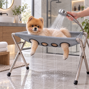 림픽 강아지 고양이 해먹 목욕 미용 접이식 거치대