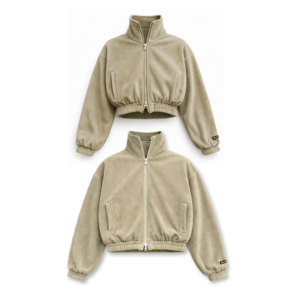 블랙크러쉬 [남여공용] Cozy Velour Zip-up / 올리브베이지