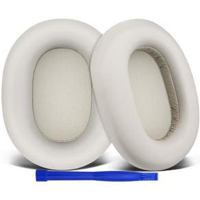 SOULWIT 교체용 이어패드-호환 모델 소니 Sony WH-1000XM5 (WH1000XM5) 소음 차단 헤드폰 소음 차단 메모리 폼 두께 추가 1쌍