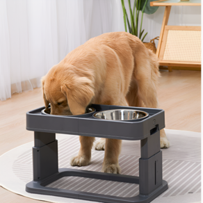강아지스탠밥그릇 강아지높이조절식탁 대형견밥그릇