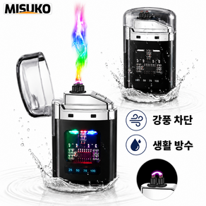 선물 포장 사이버펑크 플라즈마 라이터 충전식 LED 아크 불꽃 라이트 USB C타입 충전 캠핑용 방풍 라이터 스트레스 해소 장난감