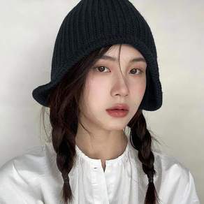 아트박스/루킹포유 더캡 이어플랩 와이어 니트 비니 블랙
