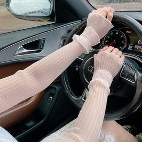 1+1 여성 운전 레이스 팔토시 핸드 워머 운전용 팔 쿨 토시