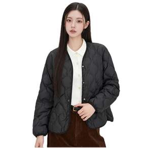 여성 경량 패딩 퀼팅 점퍼 노카라 자켓 초경량 미제르바