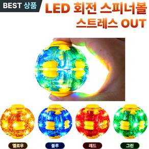 LED불빛 플랫볼 스피너 회전 스트레스해소 피젯토이