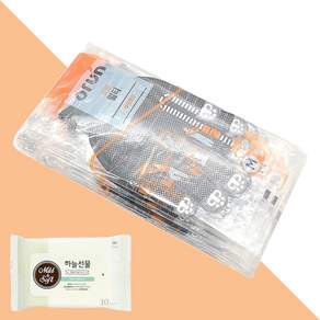오런 멀티 생활장갑 M 10개(+휴대용 물티슈 1개)