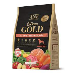 ANF 식스프리골드 인도어 독 소고기&연어 1.6kg