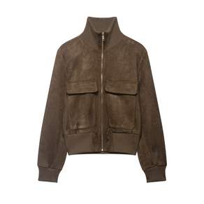 ZARA 자라 봄가을 스웨이드자켓 집업점퍼 숏자켓 브라운 재킷 8372280 3046256 항공특송