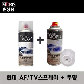 순정품 현대 TV AF 팬텀블랙 스프레이 페인트 + 투명스프레이
