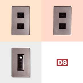 DS이엘씨 D4 블랙 로즈골드 통신 CATV 전화 인터넷 고급 모음 스위치 콘센트 커버 교체 디자인 인테리어 맹커버