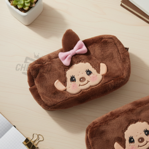 몬치치 사각 파우치 필통 펜파우치 소품보관 케이스