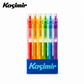 Kasimir 아크릴 젤펜 6색 세트 0.7mm 불투명 다꾸 캘리그라피 선명한 발색