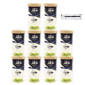 신형 던롭 ATP 테니스공 10캔 (20볼) 랜덤 사은품 1p, 던롭 ATP볼 10캔 (20볼)+그립1p, 10세트