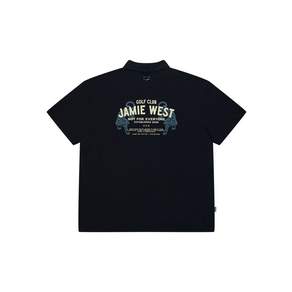 JAMIE WEST 비욘드 타이거 레터링 카라티셔츠 (블랙)