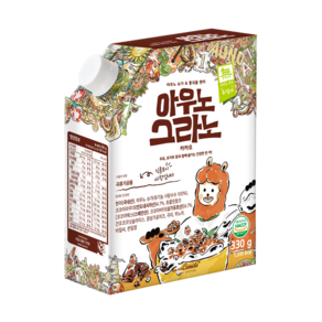 아우노 그라노 첨가물없는 카카오 그래놀라 씨리얼 어린이 유아 직장인 간식