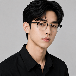 하금테 반무테 사각 메탈 남자 여자 안경 가벼운 직장인 반뿔테