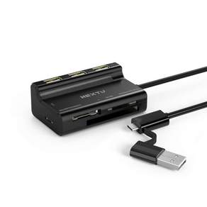 NEXTU 503OTG USB C타입 겸용 3포트 + 카드리더기 멀티 허브