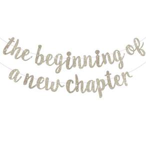 샴페인 글리터 배너 New Chapter 시작 축하 파티