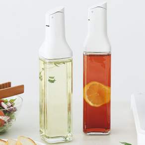 1+1 네오플램 식약처인증 내열유리 자동개폐 오일병 화이트