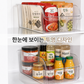 다용도 냉장고 정리함 공간활용 수납 트레이 주방 정리박스