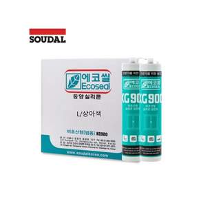 수달코리아 에코씰 KG900 L/상아색 일반 무초산 비초산 범용 상아색 실리콘 동양 실리콘 창호 걸레받이 몰딩 실내 박스 25개입