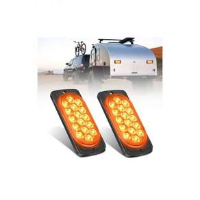 Nilight 6인치 타원형 빨간색 LED 트레일러 테일 라이트 4PCS 플러시 마운트 그로멧 플러그 포함 IP67 방수 스톱 턴 브레이크 조명 모드 캠퍼 RV 트럭용